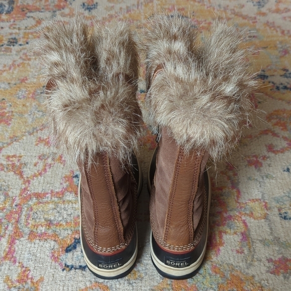 Sorel Joan Of Arctic Waterproof Suede Leather Faux Fur Trim Rubber Snow Boots 8 - Picture 4 of 16